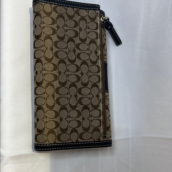 Coach Brown and Black Tri-Fold Wallet - Picture 4 of 5